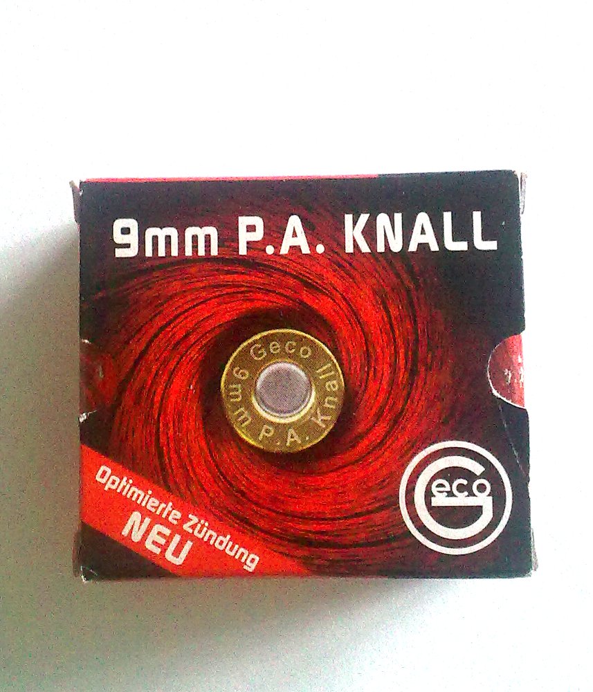 foto Nbojka Geco 9mm P.A. knall 25ks